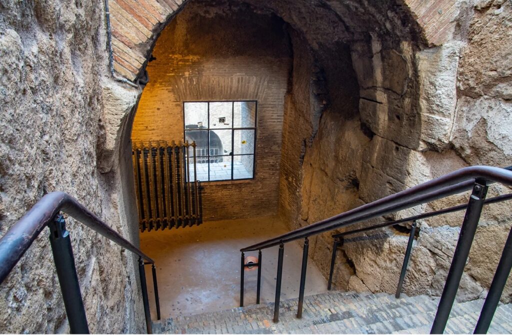 Stairs within the Colosseum, Rome, Italy