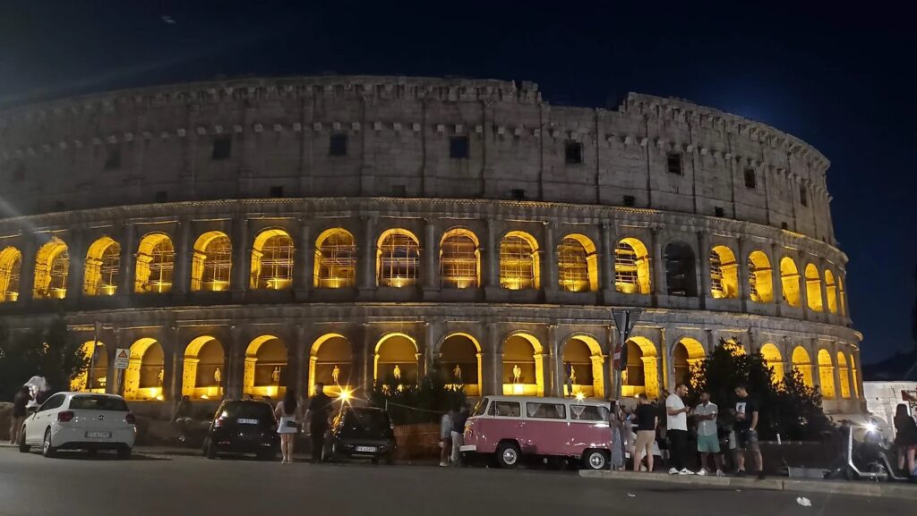 The Colosseum at night, Rome, Italy